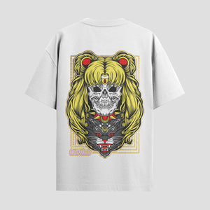 Playera urbana de anime y gaming ExtraLife MX, corte Standard Fit unisex ligero y transpirable en color Deep Black y Pure White, ropa de uso diario para gym y casual.