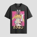 Playera urbana de anime y gaming ExtraLife MX, corte Standard Fit unisex ligero y transpirable en color Deep Black y Pure White, ropa de uso diario para gym y casual.