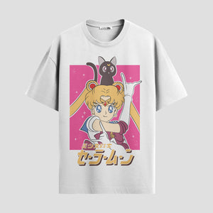 Playera urbana de anime y gaming ExtraLife MX, corte Standard Fit unisex ligero y transpirable en color Deep Black y Pure White, ropa de uso diario para gym y casual.