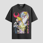 Playera urbana de anime y gaming ExtraLife MX, corte Standard Fit unisex ligero y transpirable en color Deep Black y Pure White, ropa de uso diario para gym y casual.