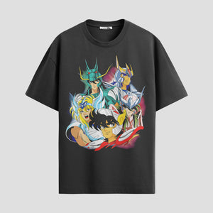 Playera urbana de anime y gaming ExtraLife MX, corte Standard Fit unisex ligero y transpirable en color Deep Black y Pure White, ropa de uso diario para gym y casual.