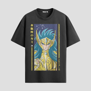 Playera urbana de anime y gaming ExtraLife MX, corte Standard Fit unisex ligero y transpirable en color Deep Black y Pure White, ropa de uso diario para gym y casual.