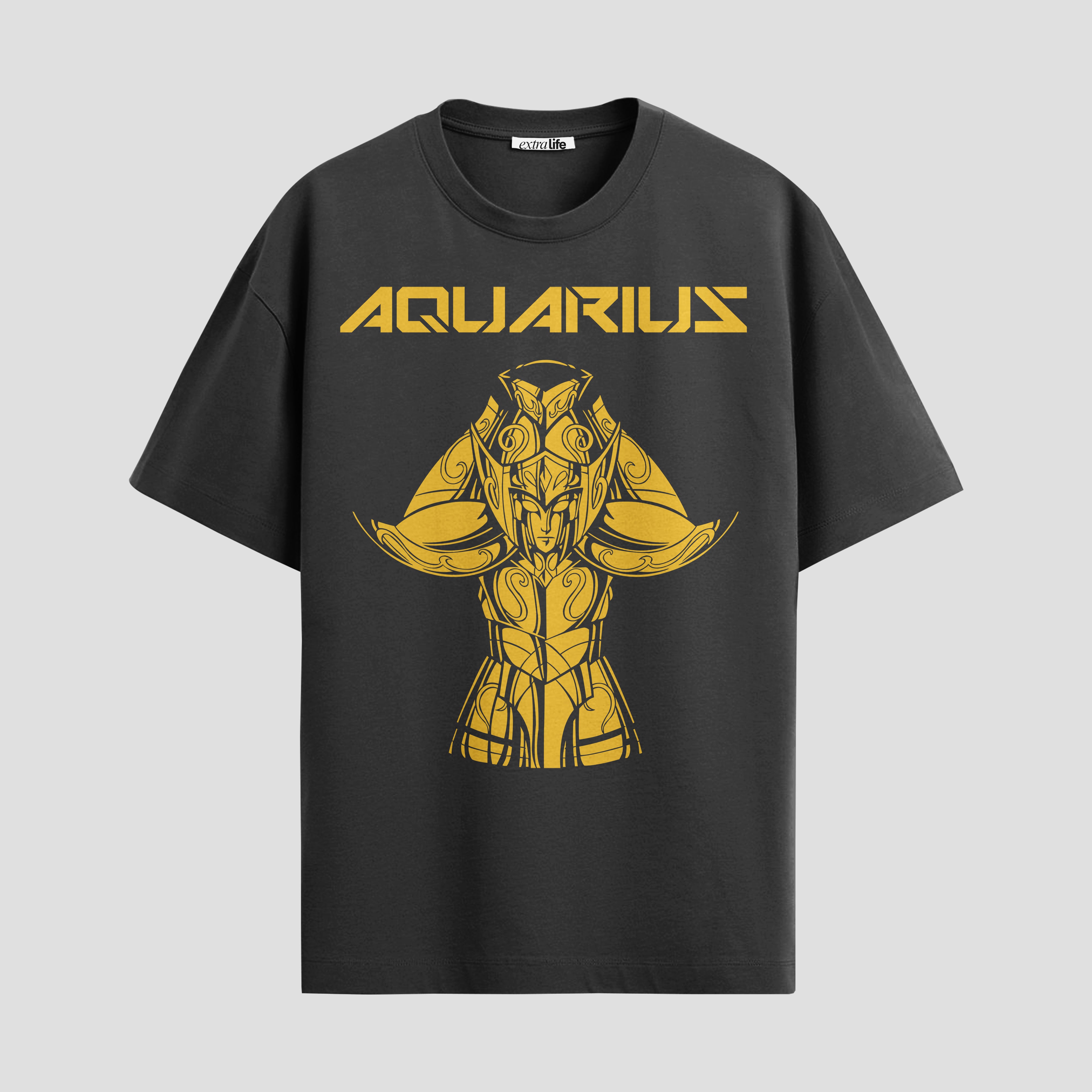 Playera urbana de anime y gaming ExtraLife MX, corte Standard Fit unisex ligero y transpirable en color Deep Black y Pure White, ropa de uso diario para gym y casual.