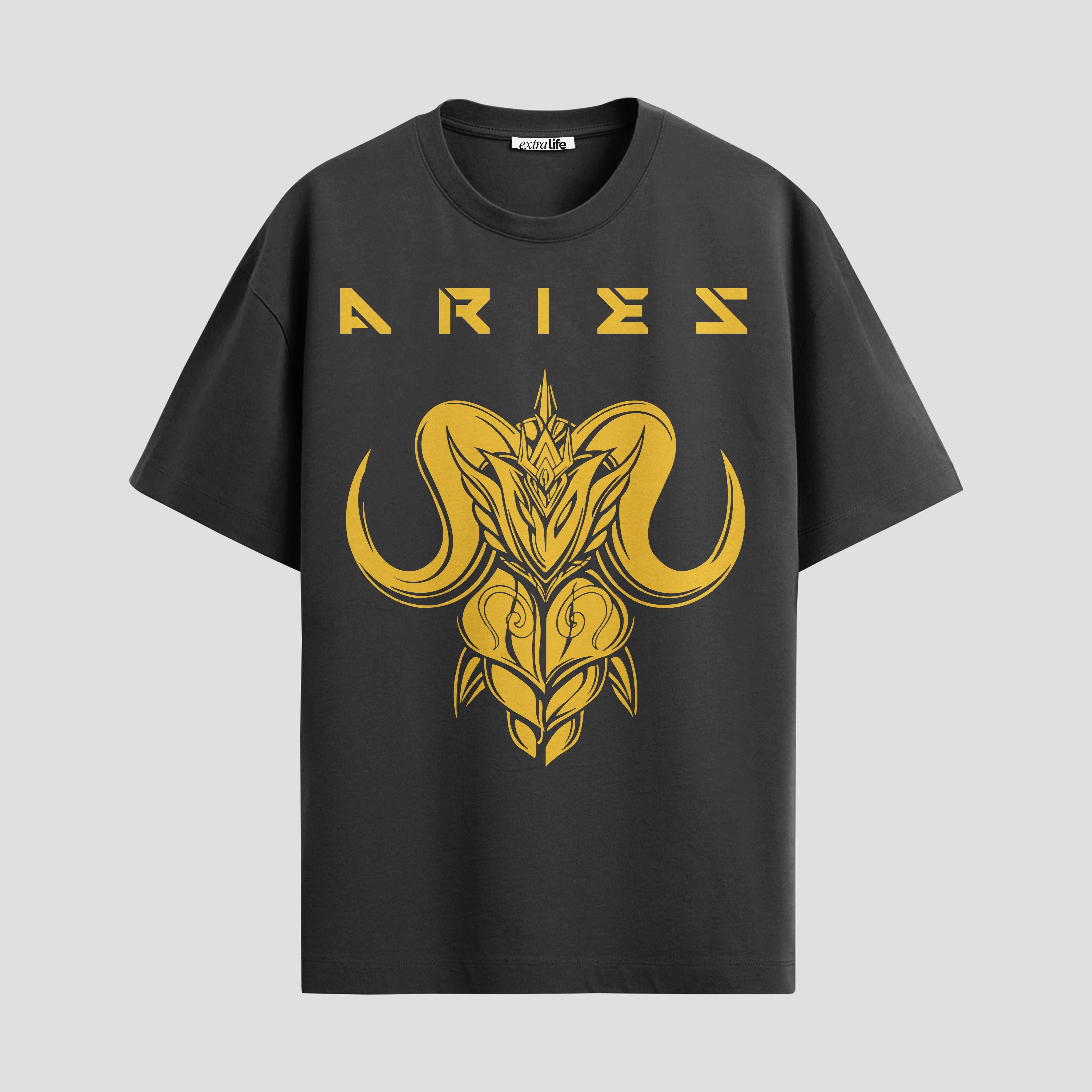Playera urbana de anime y gaming ExtraLife MX, corte Standard Fit unisex ligero y transpirable en color Deep Black y Pure White, ropa de uso diario para gym y casual.