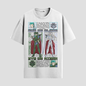 Playera urbana de anime y gaming ExtraLife MX, corte Standard Fit unisex ligero y transpirable en color Deep Black y Pure White, ropa de uso diario para gym y casual.