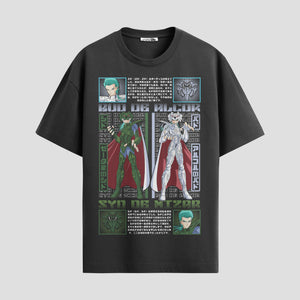 Playera urbana de anime y gaming ExtraLife MX, corte Standard Fit unisex ligero y transpirable en color Deep Black y Pure White, ropa de uso diario para gym y casual.