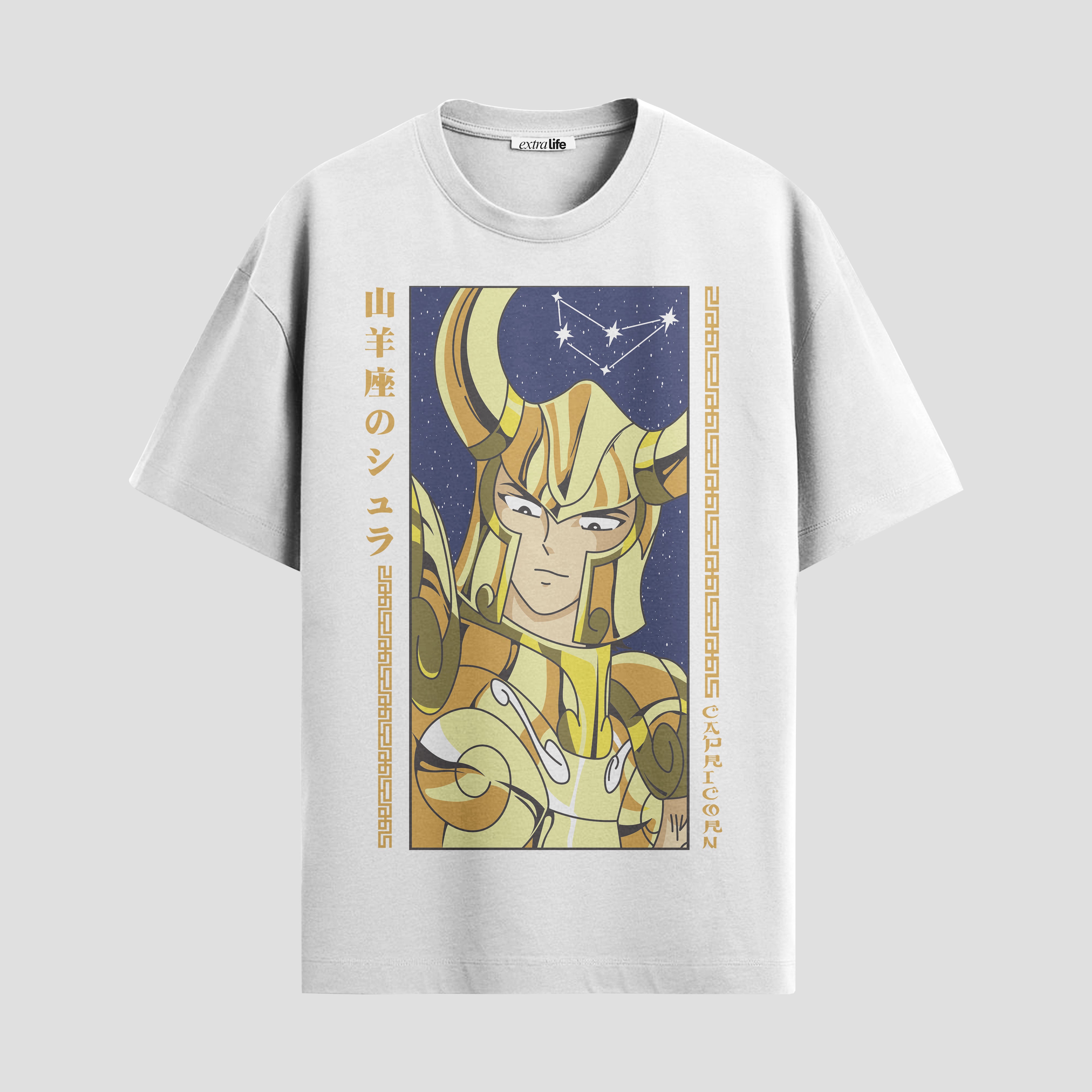 Playera urbana de anime y gaming ExtraLife MX, corte Standard Fit unisex ligero y transpirable en color Deep Black y Pure White, ropa de uso diario para gym y casual.