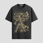 Playera urbana de anime y gaming ExtraLife MX, corte Standard Fit unisex ligero y transpirable en color Deep Black y Pure White, ropa de uso diario para gym y casual.
