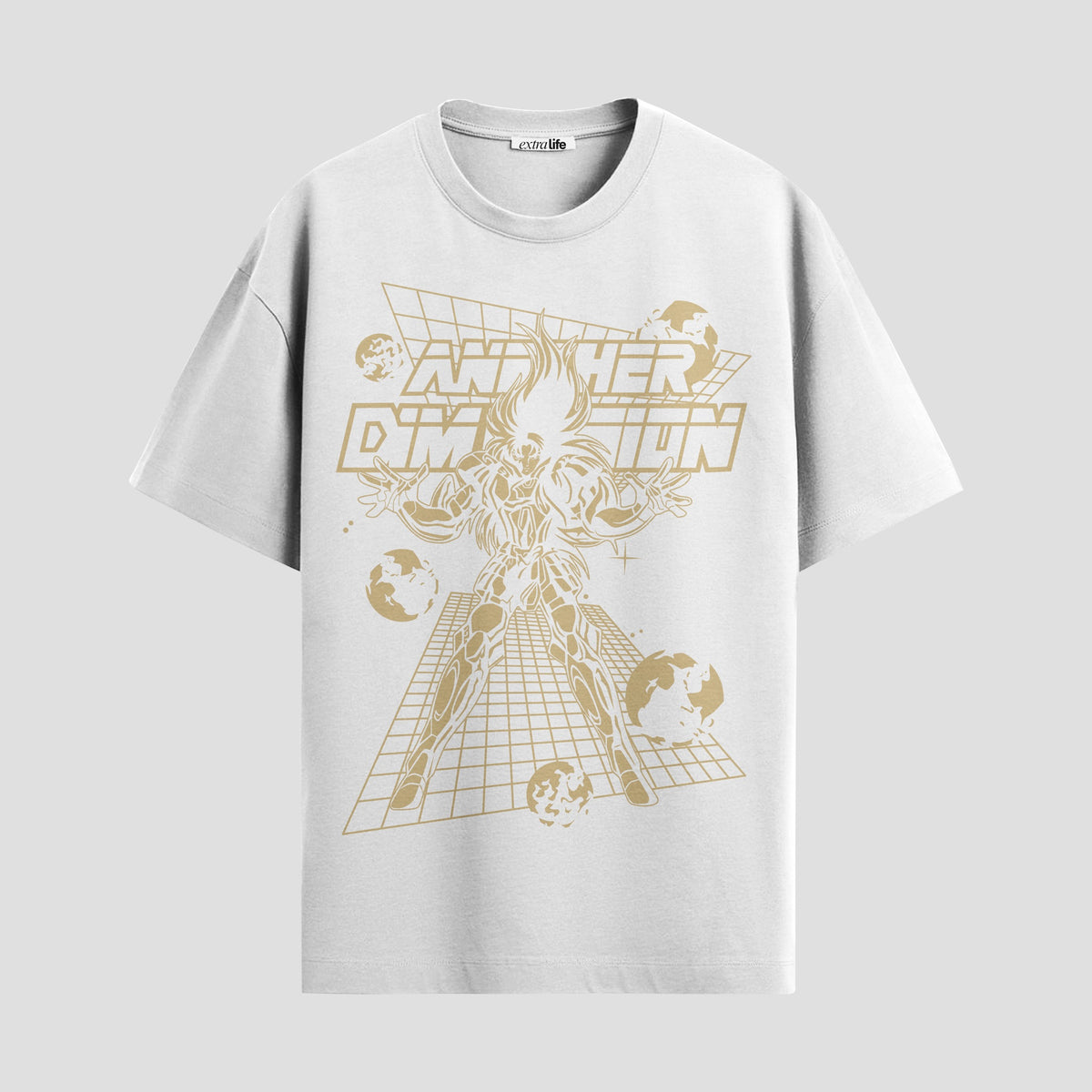 Playera urbana de anime y gaming ExtraLife MX, corte Classic Premium unisex ligero y transpirable en color Deep Black y Pure White, ropa de uso diario para gym y casual.