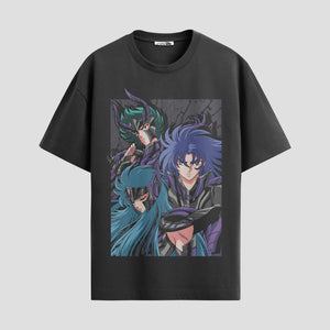 Playera urbana de anime y gaming ExtraLife MX, corte Standard Fit unisex ligero y transpirable en color Deep Black y Pure White, ropa de uso diario para gym y casual.