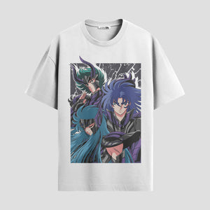 Playera urbana de anime y gaming ExtraLife MX, corte Standard Fit unisex ligero y transpirable en color Deep Black y Pure White, ropa de uso diario para gym y casual.