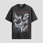 Playera urbana de anime y gaming ExtraLife MX, corte Standard Fit unisex ligero y transpirable en color Deep Black y Pure White, ropa de uso diario para gym y casual.