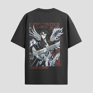 Playera urbana de anime y gaming ExtraLife MX, corte Standard Fit unisex ligero y transpirable en color Deep Black y Pure White, ropa de uso diario para gym y casual.