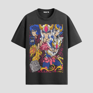 Playera urbana de anime y gaming ExtraLife MX, corte Standard Fit unisex ligero y transpirable en color Deep Black y Pure White, ropa de uso diario para gym y casual.