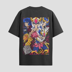 Playera urbana de anime y gaming ExtraLife MX, corte Standard Fit unisex ligero y transpirable en color Deep Black y Pure White, ropa de uso diario para gym y casual.