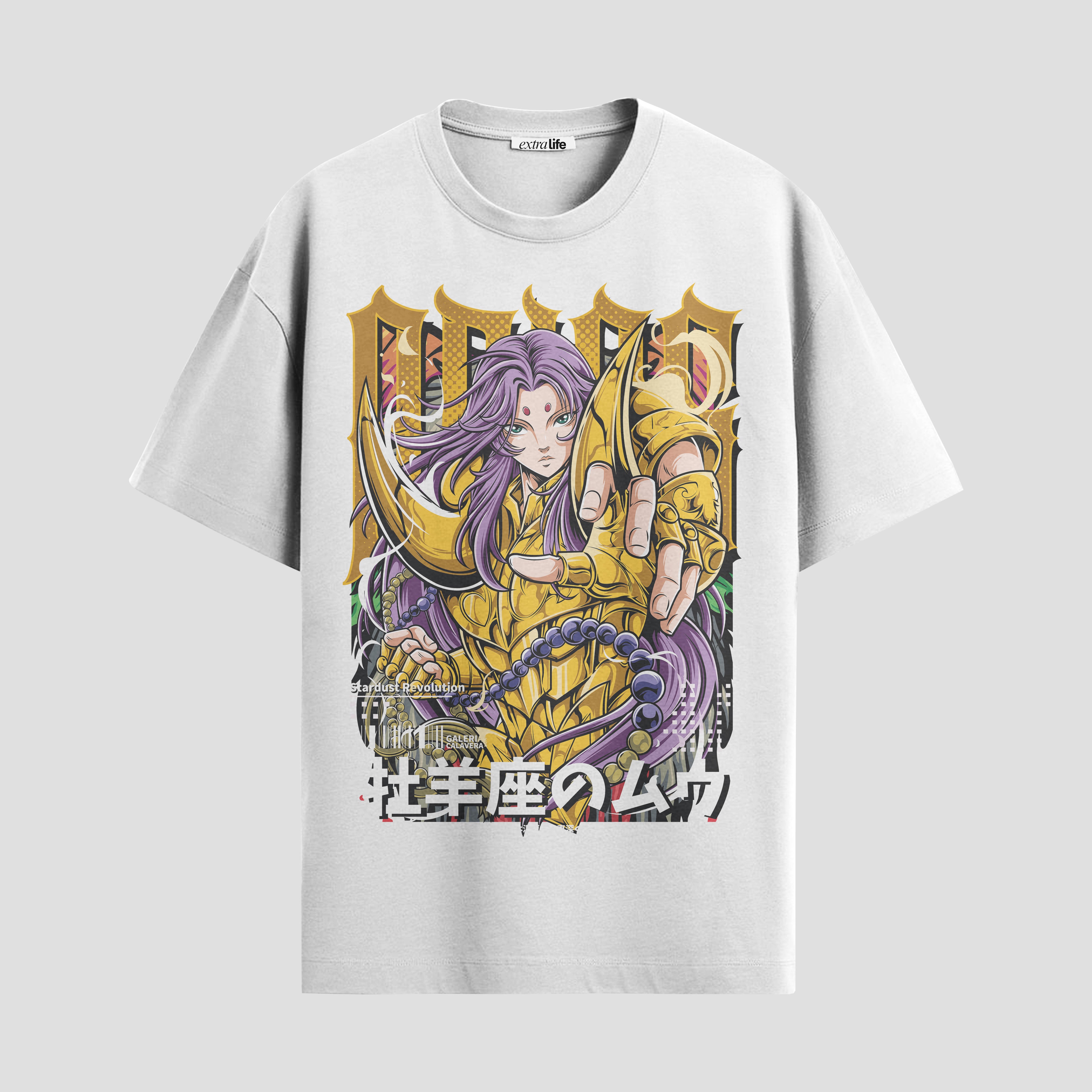 Playera urbana de anime y gaming ExtraLife MX, corte Standard Fit unisex ligero y transpirable en color Deep Black y Pure White, ropa de uso diario para gym y casual.