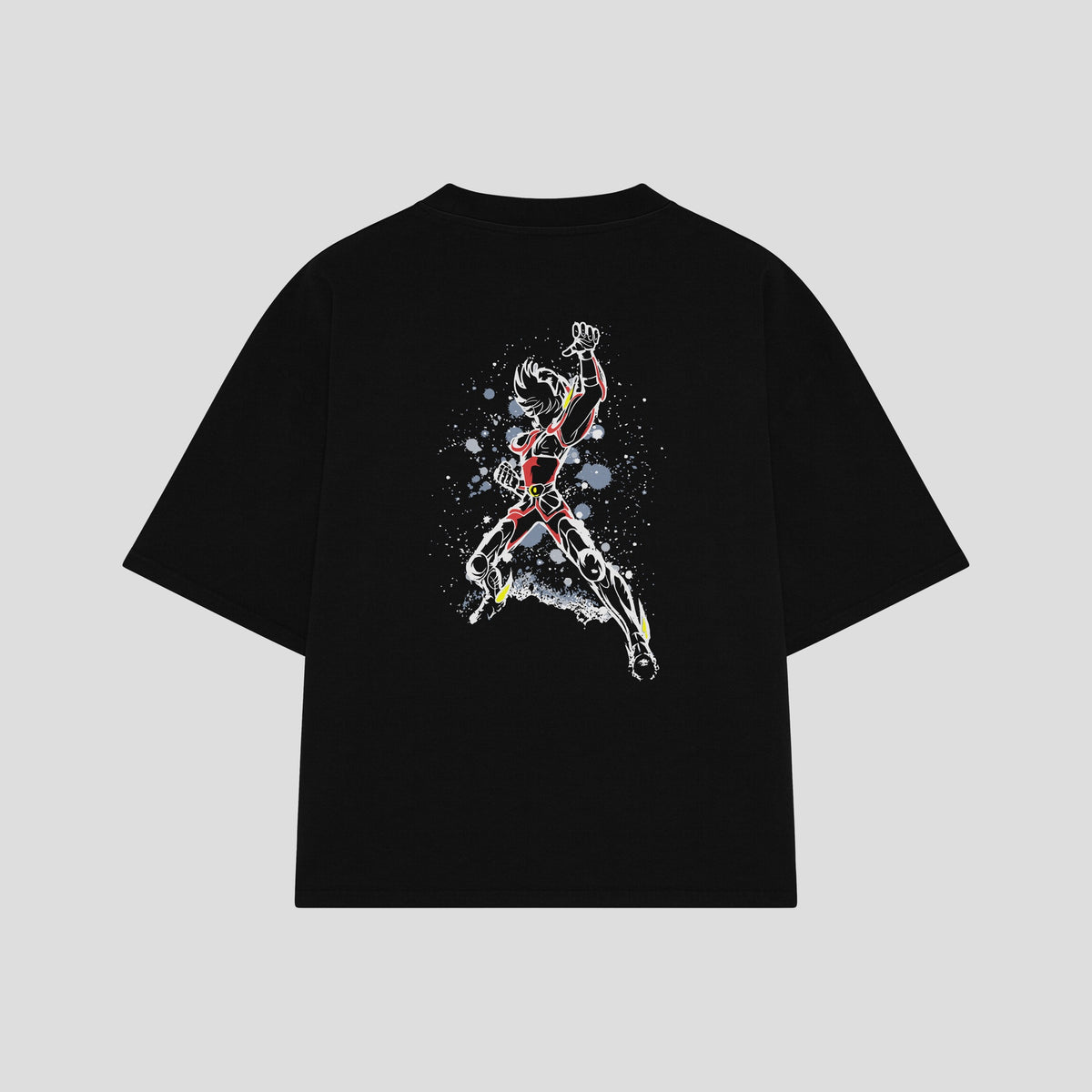Playera streetwear premium de anime y gaming ExtraLife MX, corte oversized drop shoulder ligero y fresco en color Deep Black y Off-White, moda urbana mexicana de culto.