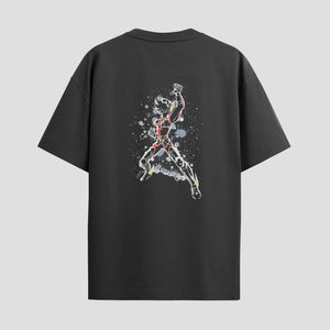 Playera urbana de anime y gaming ExtraLife MX, corte Standard Fit unisex ligero y transpirable en color Deep Black y Pure White, ropa de uso diario para gym y casual.