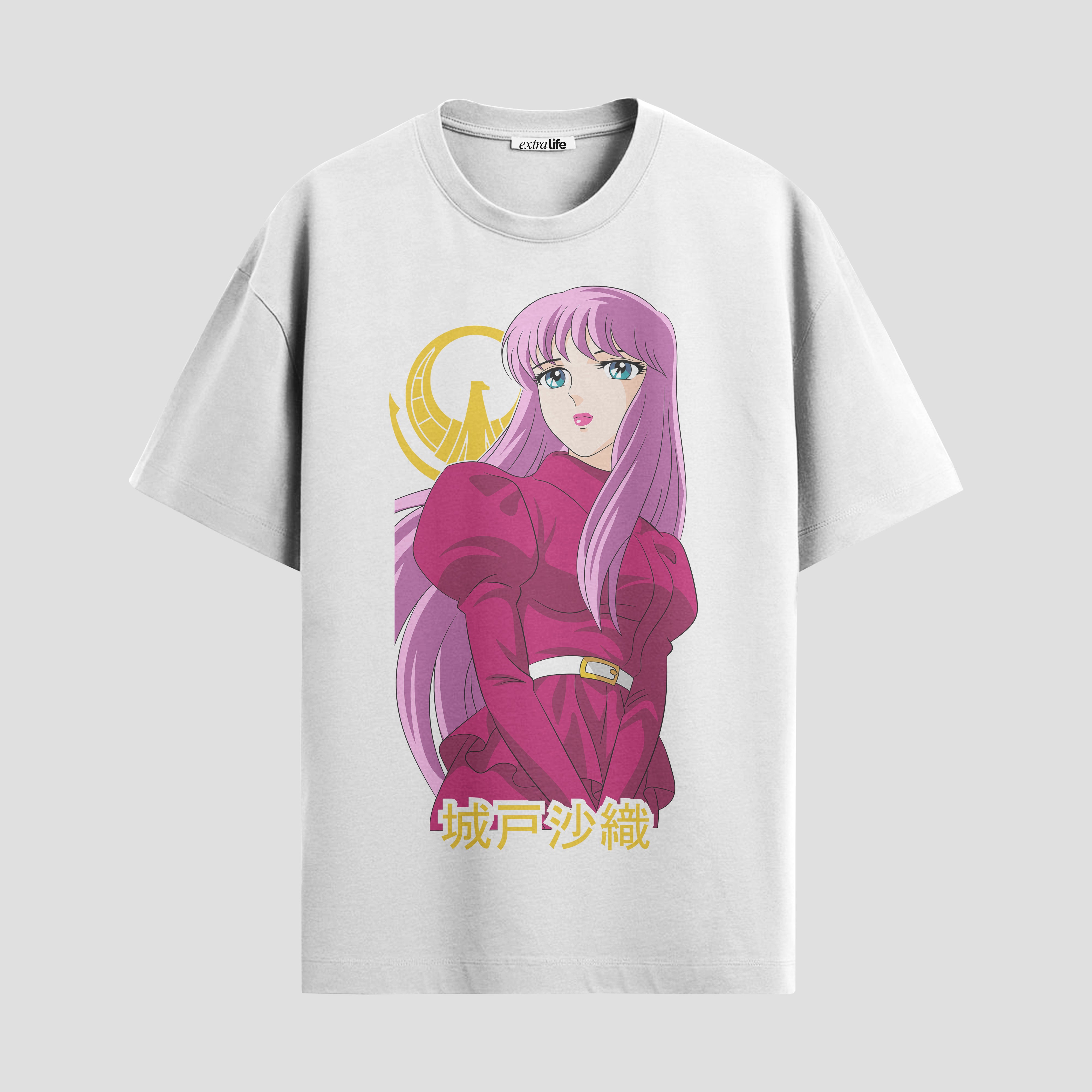 Playera urbana de anime y gaming ExtraLife MX, corte Standard Fit unisex ligero y transpirable en color Deep Black y Pure White, ropa de uso diario para gym y casual.