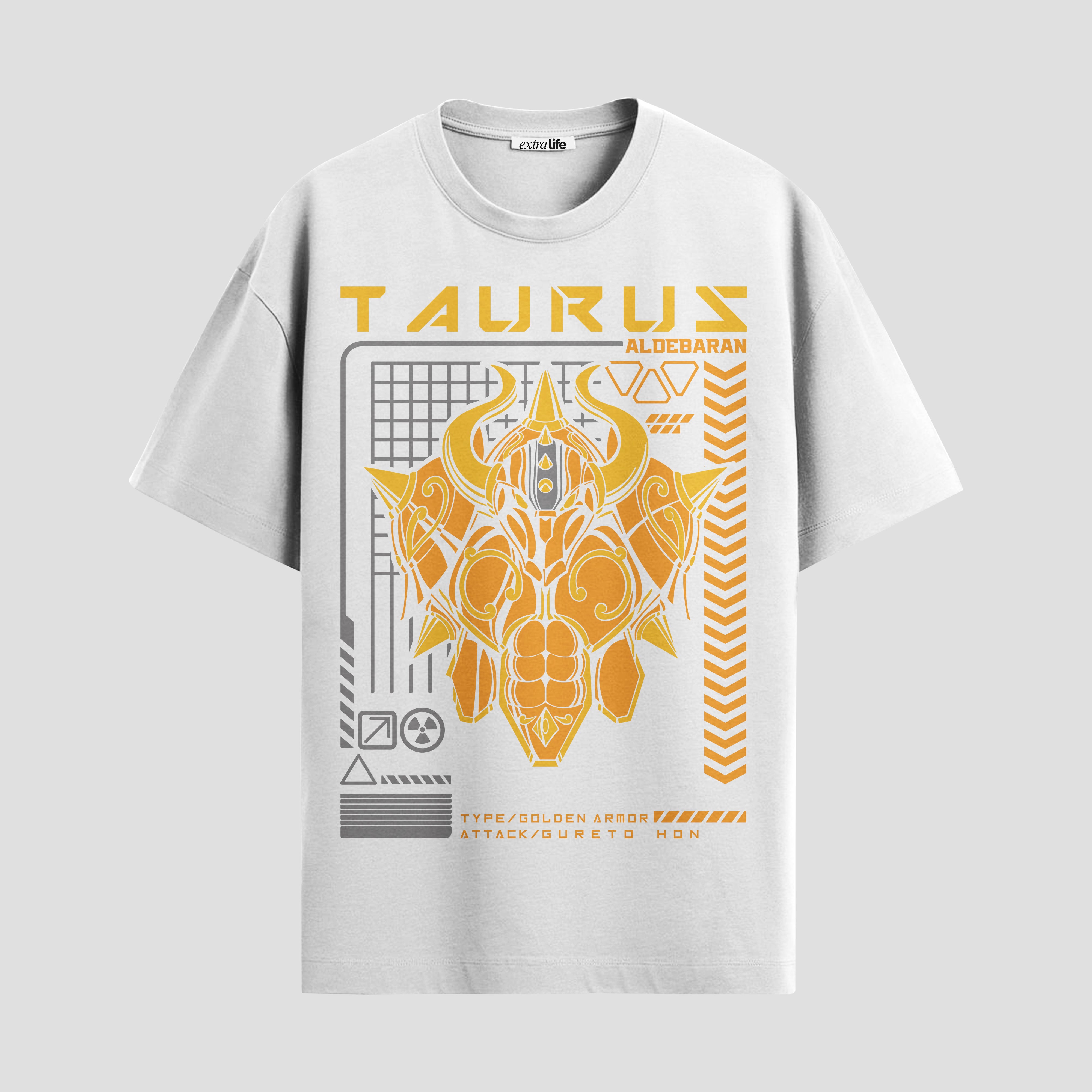 Playera urbana de anime y gaming ExtraLife MX, corte Standard Fit unisex ligero y transpirable en color Deep Black y Pure White, ropa de uso diario para gym y casual.