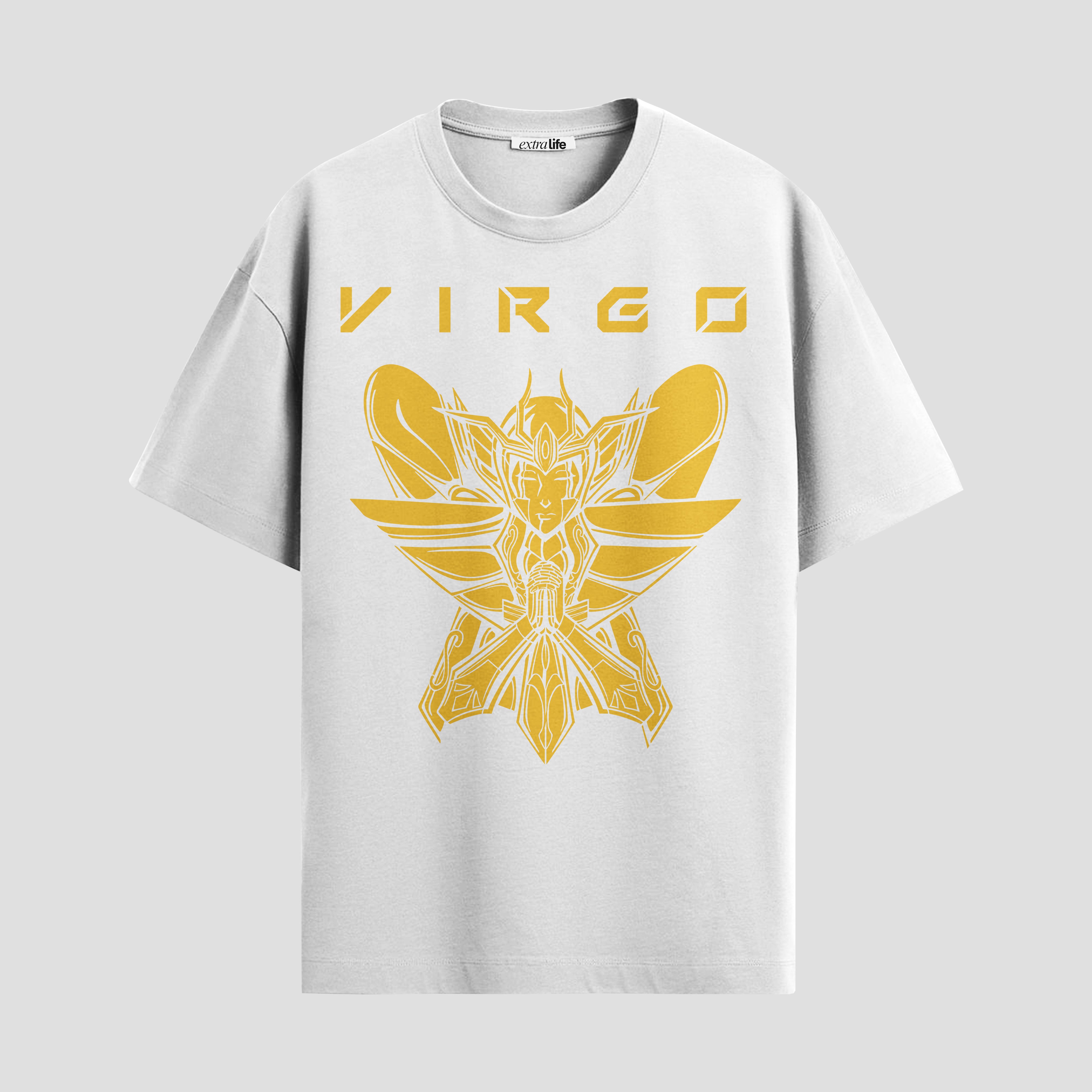 Playera urbana de anime y gaming ExtraLife MX, corte Standard Fit unisex ligero y transpirable en color Deep Black y Pure White, ropa de uso diario para gym y casual.
