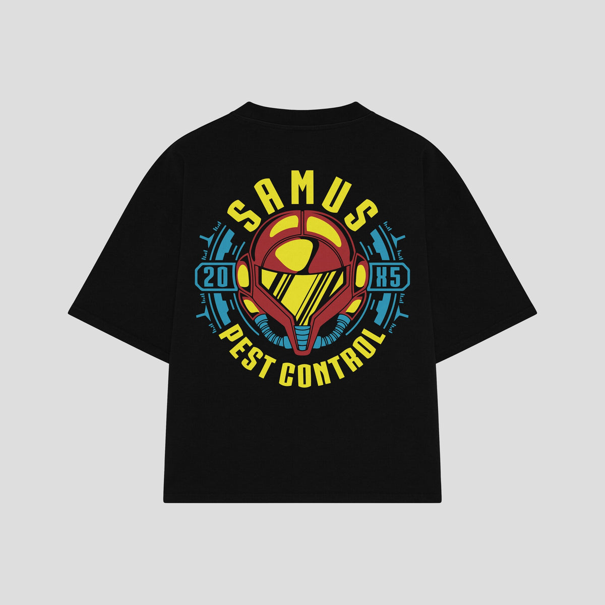 Playera streetwear premium de anime y gaming ExtraLife MX, corte oversized drop shoulder ligero y fresco en color Deep Black y Off-White, moda urbana mexicana de culto.