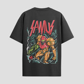 Playera urbana de anime y gaming ExtraLife MX, corte Standard Fit unisex ligero y transpirable en color Deep Black y Pure White, ropa de uso diario para gym y casual.