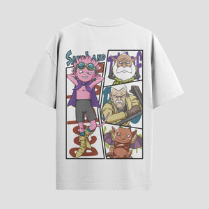 Playera urbana de anime y gaming ExtraLife MX, corte Standard Fit unisex ligero y transpirable en color Deep Black y Pure White, ropa de uso diario para gym y casual.