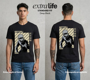 El Arte de las Maldiciones | El Infinito del Bien #03893 - Playera Standard Fit | Deep Black - Foto en modelo