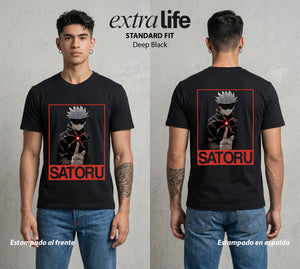 El Arte de las Maldiciones | El Infinito del Bien #03903 - Playera Standard Fit | Deep Black - Foto en modelo