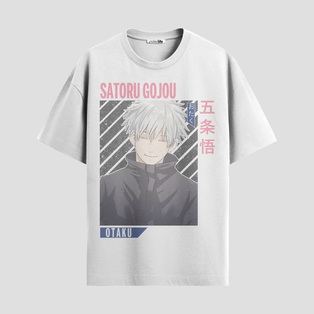 Playera urbana de anime y gaming ExtraLife MX, corte Classic Premium unisex ligero y transpirable en color Deep Black y Pure White, ropa de uso diario para gym y casual.