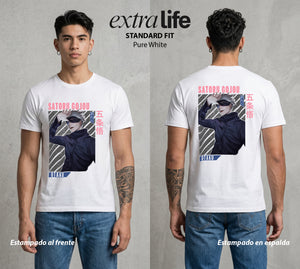 El Arte de las Maldiciones | El Infinito del Bien #03909 - Playera Standard Fit | Pure White - Foto en modelo