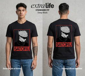 El Arte de las Maldiciones | El Infinito del Bien #03911 - Playera Standard Fit | Deep Black - Foto en modelo