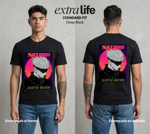 El Arte de las Maldiciones | El Infinito del Bien #03917 - Playera Standard Fit | Deep Black - Foto en modelo