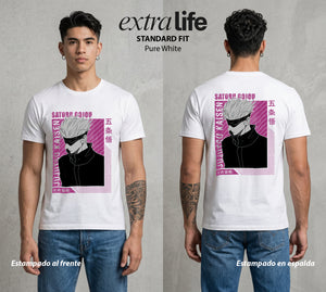 El Arte de las Maldiciones | El Infinito del Bien #03919 - Playera Standard Fit | Pure White - Foto en modelo