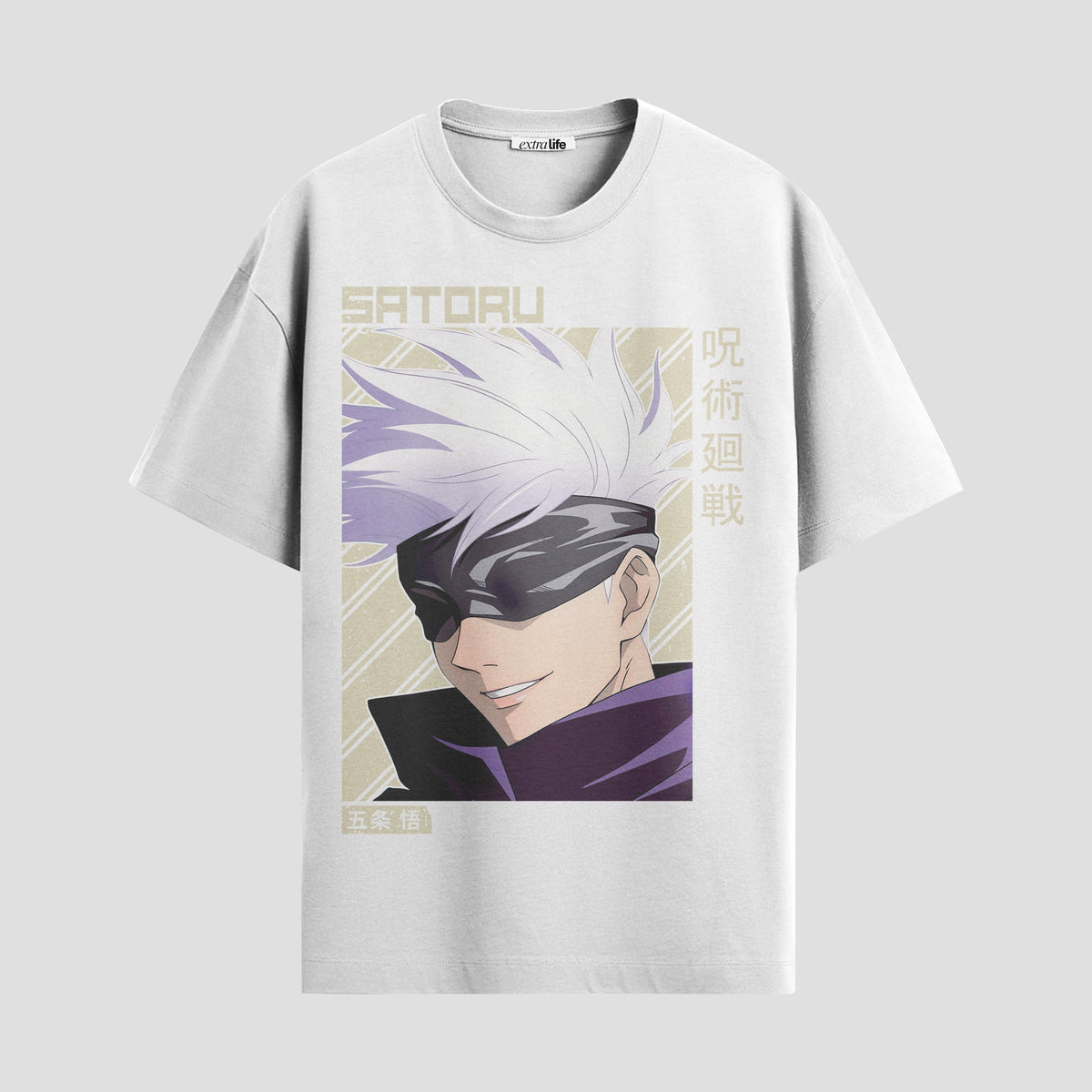 Playera urbana de anime y gaming ExtraLife MX, corte Classic Premium unisex ligero y transpirable en color Deep Black y Pure White, ropa de uso diario para gym y casual.