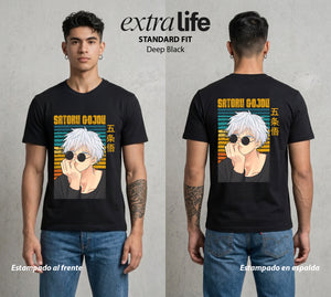 El Arte de las Maldiciones | El Infinito del Bien #03931 - Playera Standard Fit | Deep Black - Foto en modelo