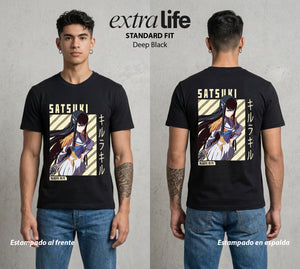 Las Agujas del Destino | La Presidenta del Poder #03938 - Playera Standard Fit | Deep Black - Foto en modelo