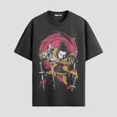 Playera urbana de anime y gaming ExtraLife MX, corte Standard Fit unisex ligero y transpirable en color Deep Black y Pure White, ropa de uso diario para gym y casual.