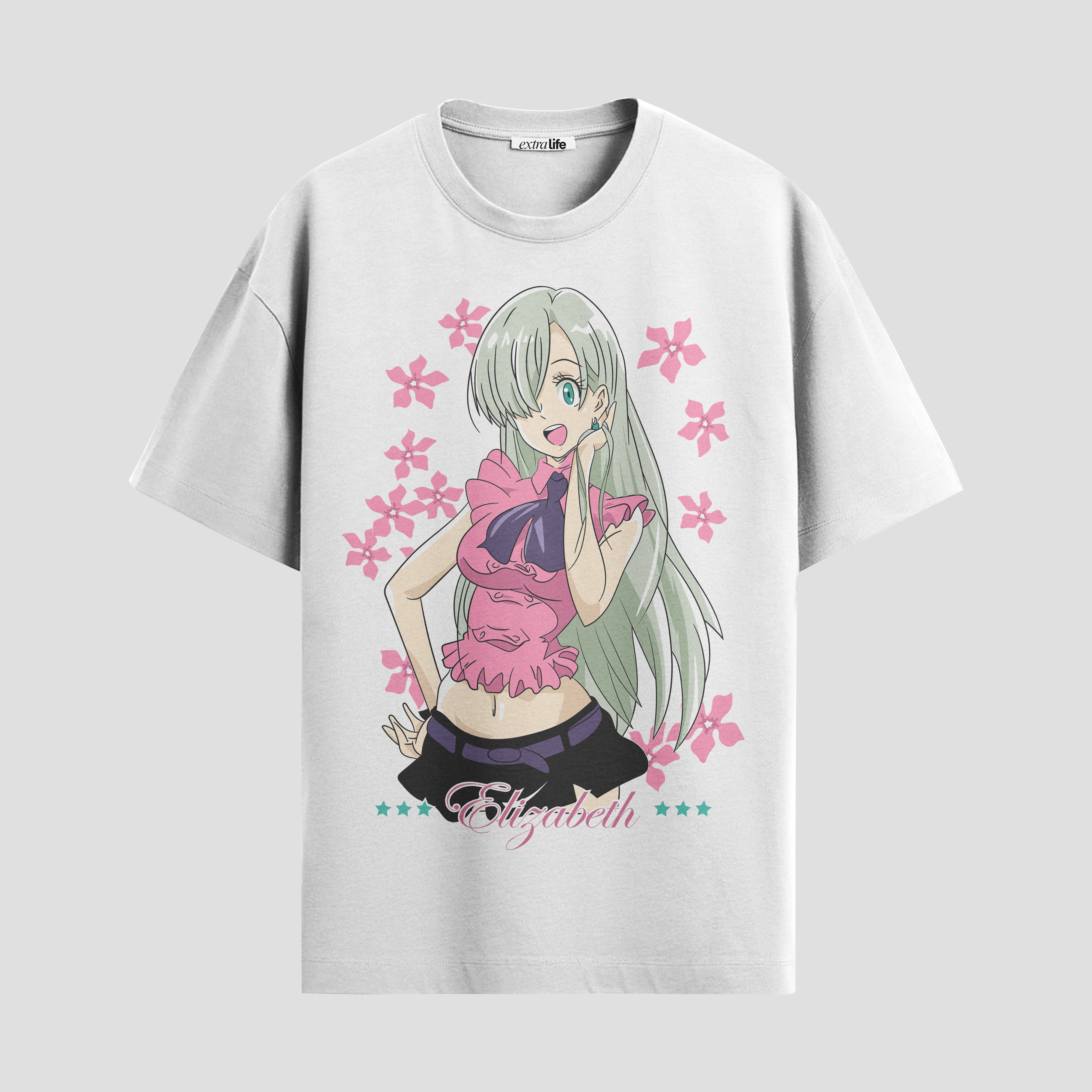 Playera urbana de anime y gaming ExtraLife MX, corte Standard Fit unisex ligero y transpirable en color Deep Black y Pure White, ropa de uso diario para gym y casual.