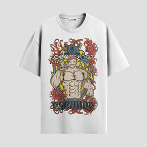 Playera urbana de anime y gaming ExtraLife MX, corte Standard Fit unisex ligero y transpirable en color Deep Black y Pure White, ropa de uso diario para gym y casual.
