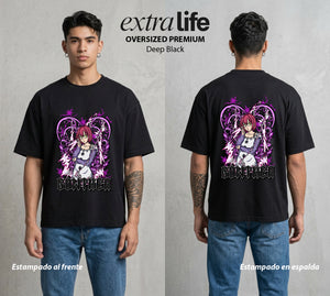 Los Siete Pecados | El Libro del Bien #03958 - Playera Oversized Premium | Deep Black - Foto en modelo