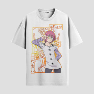 Playera urbana de anime y gaming ExtraLife MX, corte Standard Fit unisex ligero y transpirable en color Deep Black y Pure White, ropa de uso diario para gym y casual.