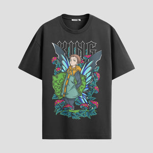 Playera urbana de anime y gaming ExtraLife MX, corte Standard Fit unisex ligero y transpirable en color Deep Black y Pure White, ropa de uso diario para gym y casual.