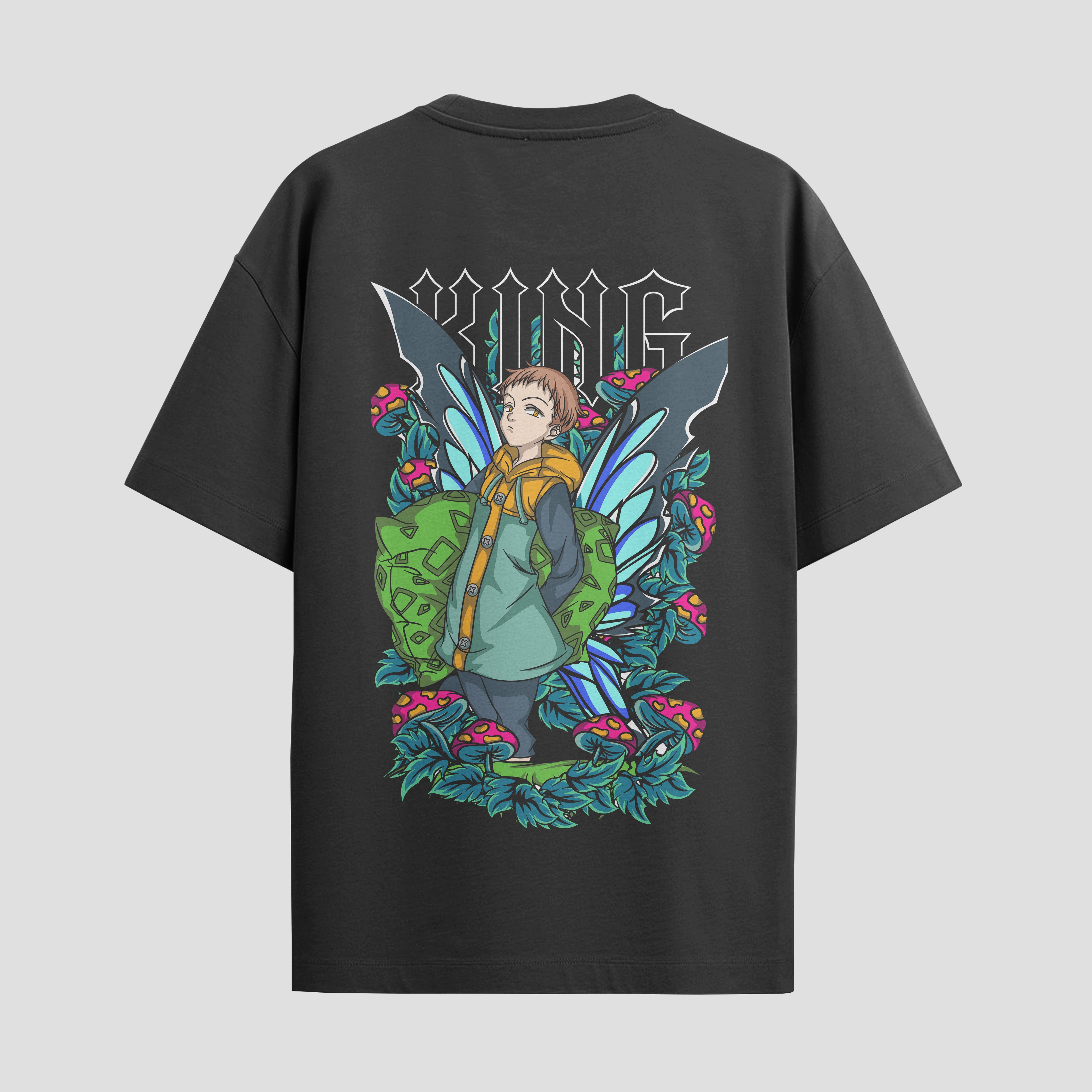 Playera urbana de anime y gaming ExtraLife MX, corte Standard Fit unisex ligero y transpirable en color Deep Black y Pure White, ropa de uso diario para gym y casual.