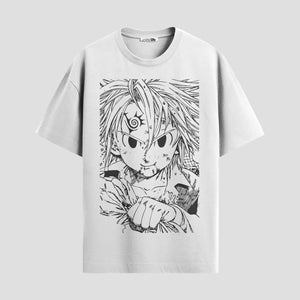 Playera urbana de anime y gaming ExtraLife MX, corte Standard Fit unisex ligero y transpirable en color Deep Black y Pure White, ropa de uso diario para gym y casual.