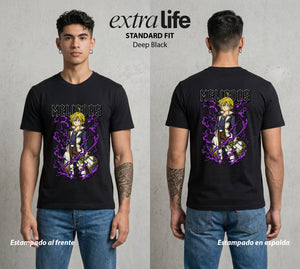 Los Siete Pecados | La Colera del Dragon #03966 - Playera Standard Fit | Deep Black - Foto en modelo