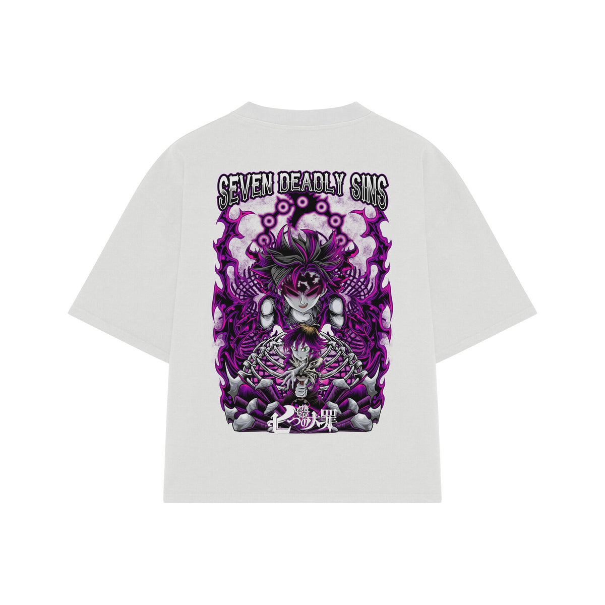 Playera streetwear premium de anime y gaming ExtraLife MX, corte oversized drop shoulder ligero y fresco en color Deep Black y Off-White, moda urbana mexicana de culto.