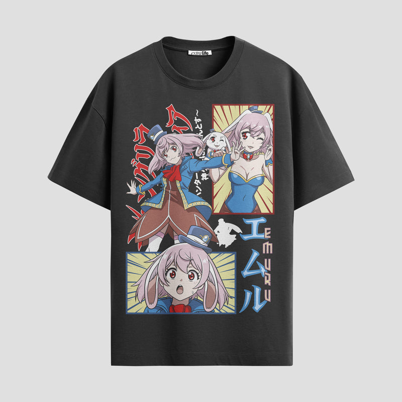Playera urbana de anime y gaming ExtraLife MX, corte Standard Fit unisex ligero y transpirable en color Deep Black y Pure White, ropa de uso diario para gym y casual.