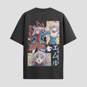 Playera urbana de anime y gaming ExtraLife MX, corte Standard Fit unisex ligero y transpirable en color Deep Black y Pure White, ropa de uso diario para gym y casual.